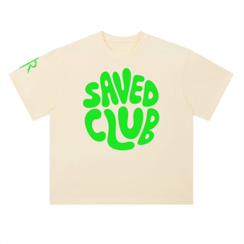 Saved Club (Green) Heavyweight Drop Shoulder T-Shirt