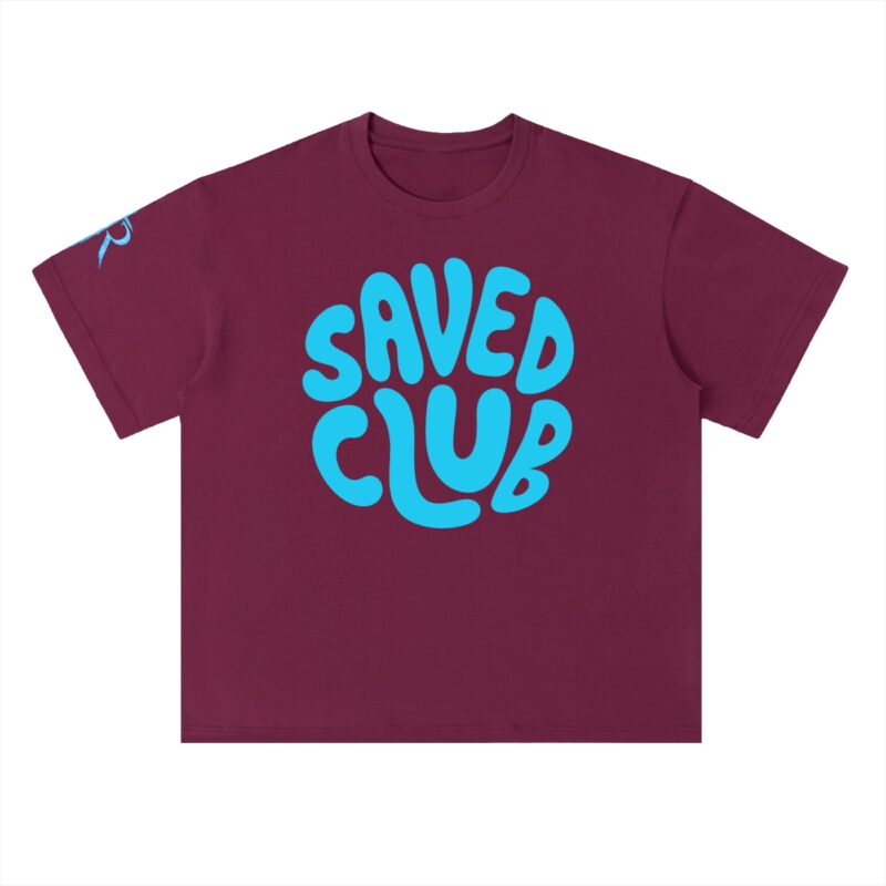 Saved Club (Blue) Heavyweight Drop Shoulder T-Shirt