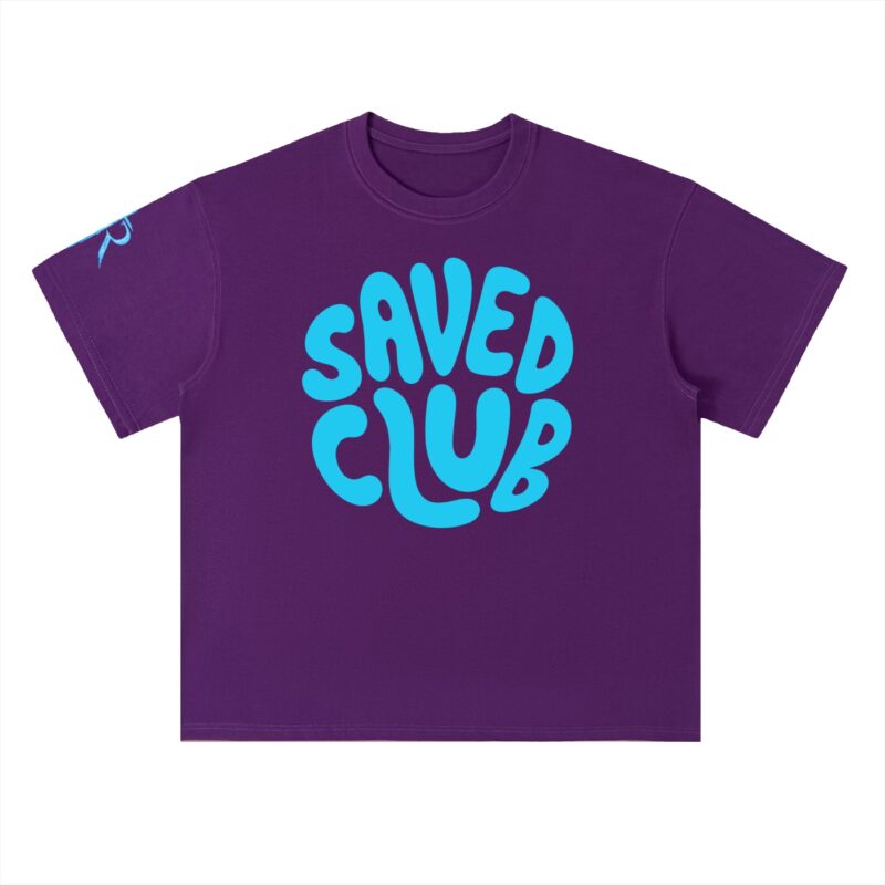 Saved Club (Blue) Heavyweight Drop Shoulder T-Shirt