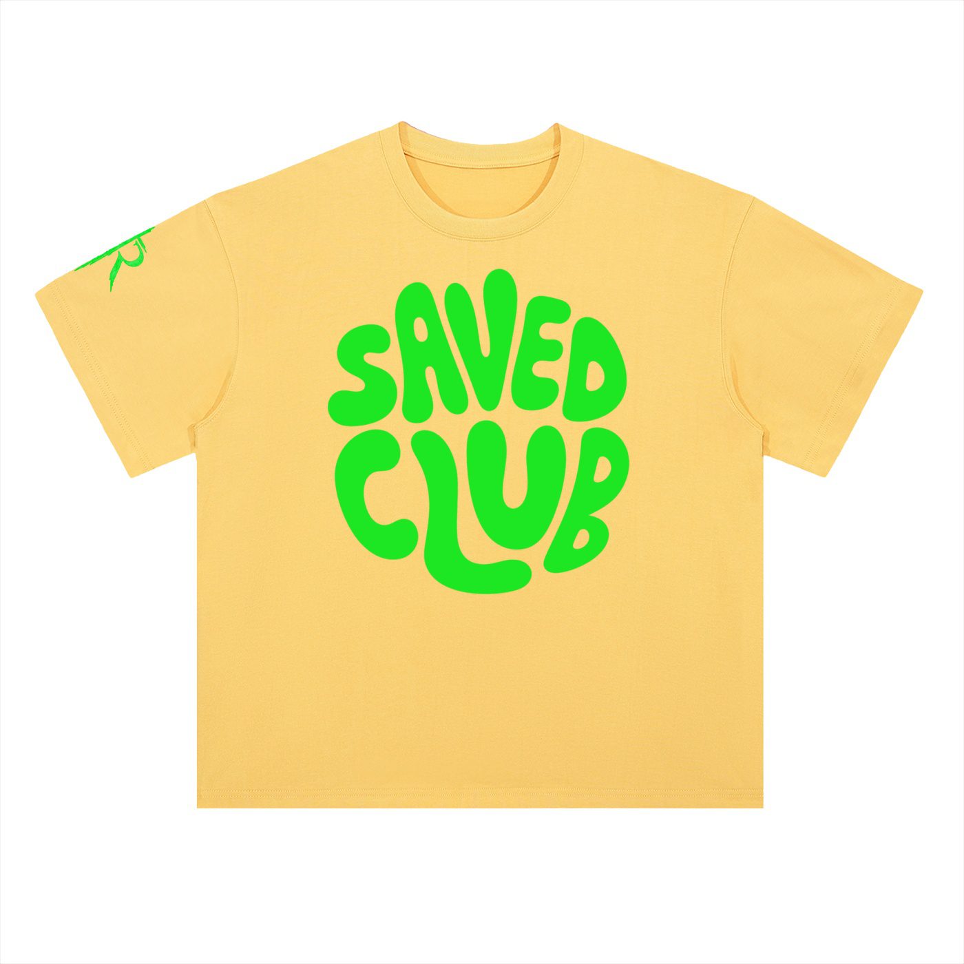 Saved Club (Green) Heavyweight Drop Shoulder T-Shirt - Image 9