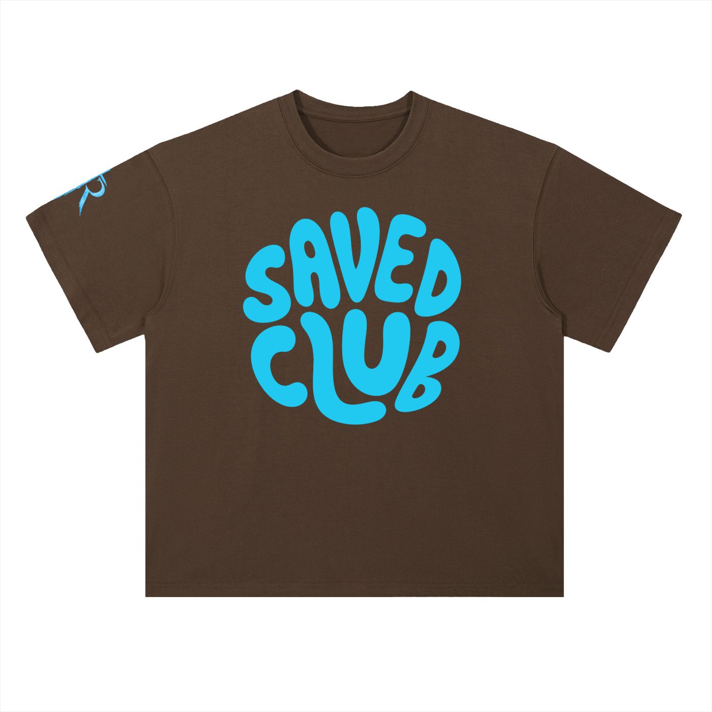 Saved Club (Blue) Heavyweight Drop Shoulder T-Shirt - Image 21