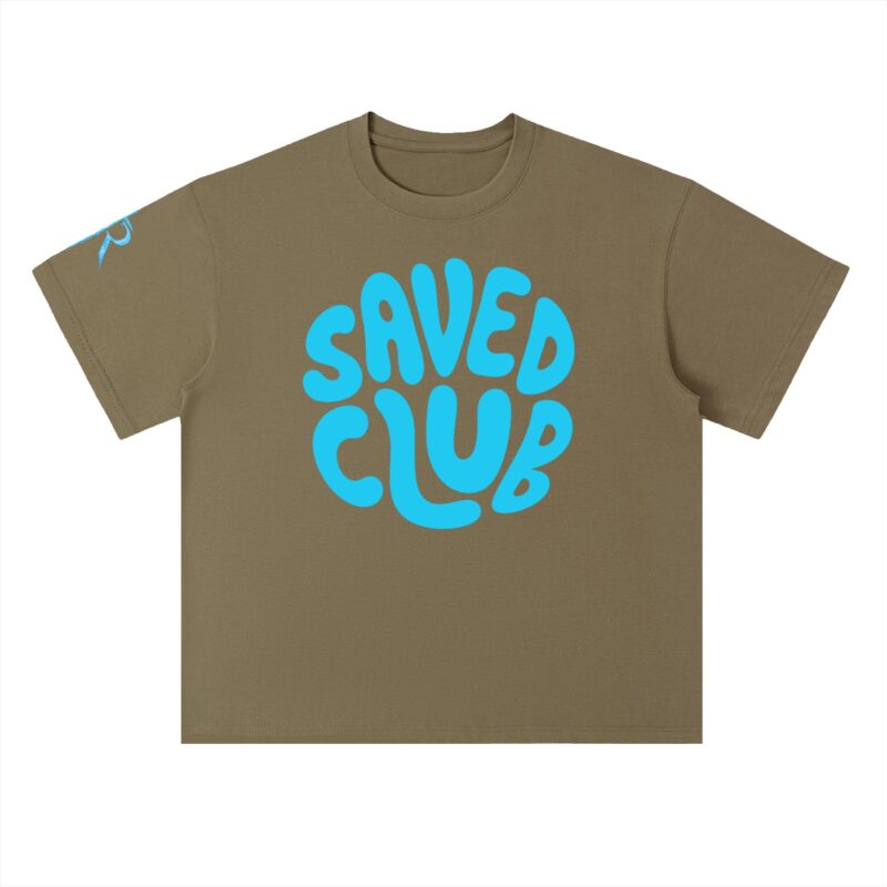 Saved Club (Blue) Heavyweight Drop Shoulder T-Shirt