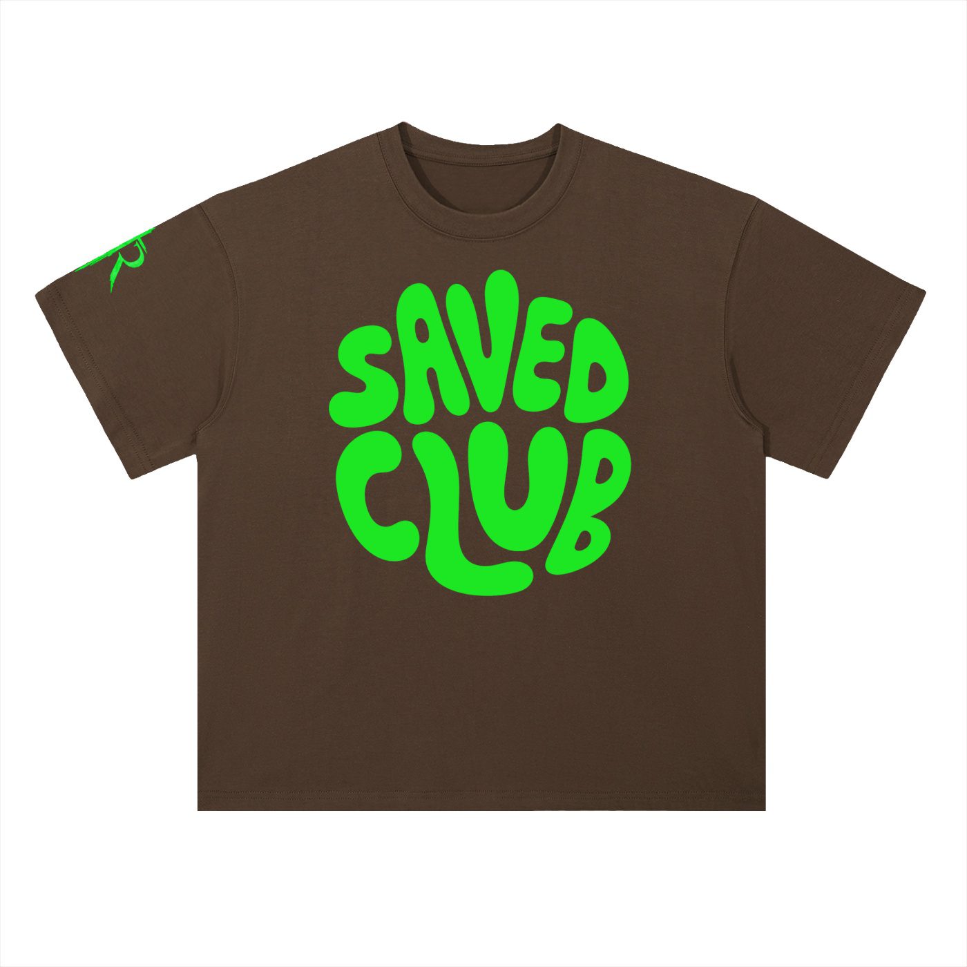 Saved Club (Green) Heavyweight Drop Shoulder T-Shirt - Image 21