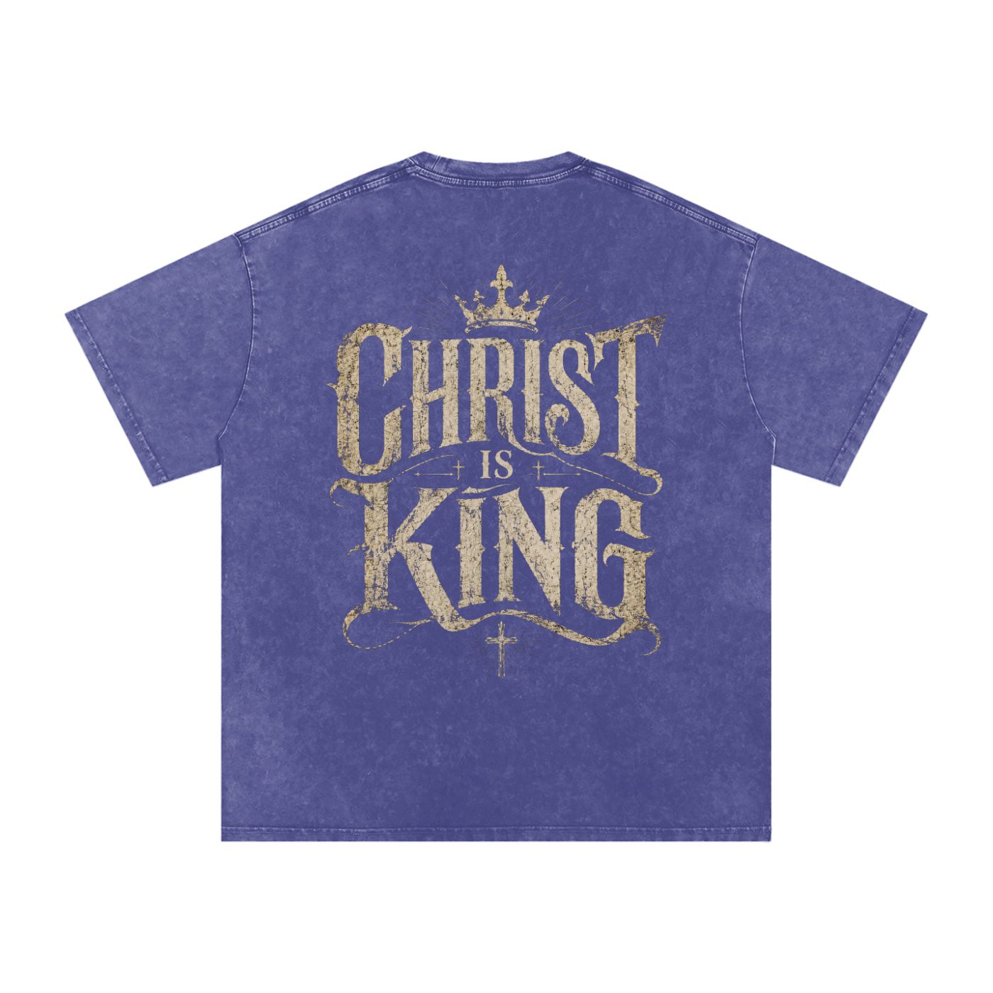 Christ is King Oversized T-Shirt (Snow-washed) - Image 17