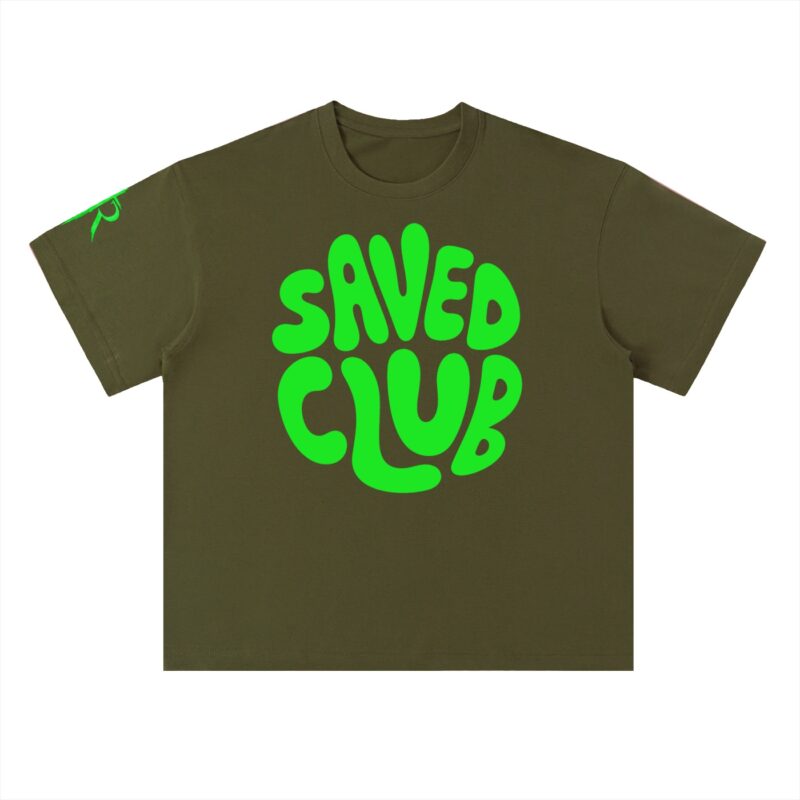 Saved Club (Green) Heavyweight Drop Shoulder T-Shirt