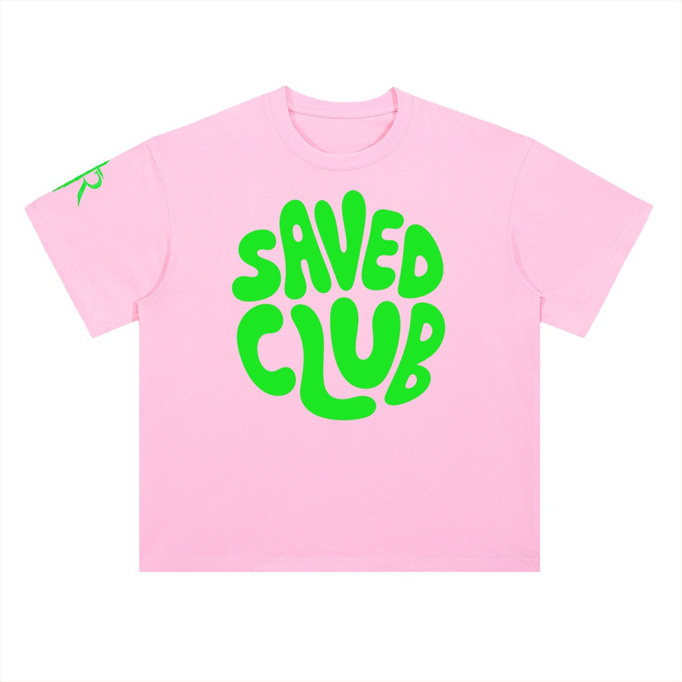 Saved Club (Green) Heavyweight Drop Shoulder T-Shirt - Image 7
