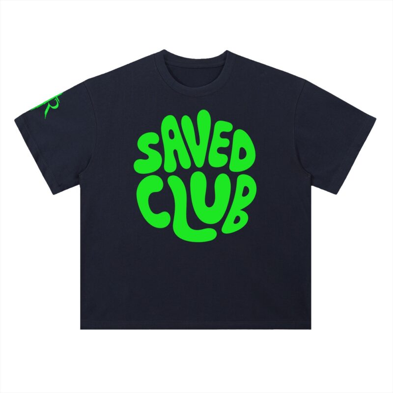 Saved Club (Green) Heavyweight Drop Shoulder T-Shirt