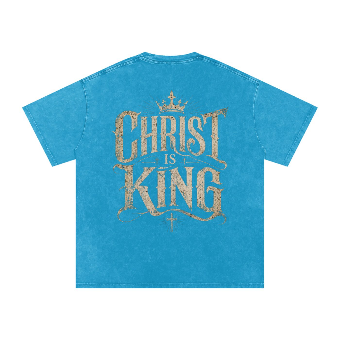 Christ is King Oversized T-Shirt (Snow-washed) - Image 23