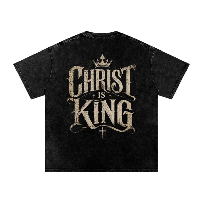 Christ is King Oversized T-Shirt (Snow-washed)