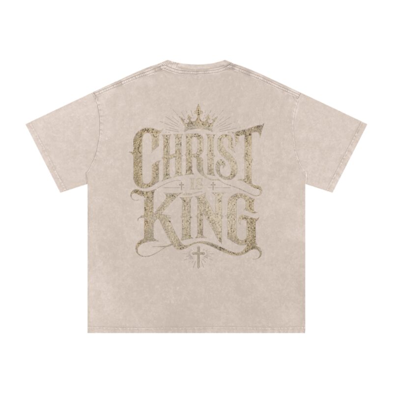 Christ is King Oversized T-Shirt (Snow-washed)