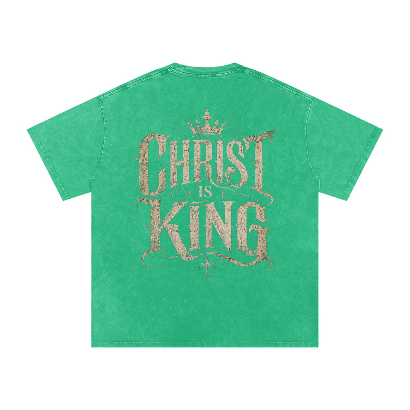 Christ is King Oversized T-Shirt (Snow-washed) - Image 21