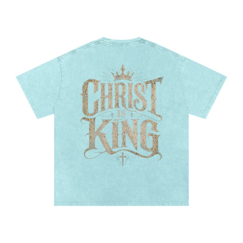 Christ is King Oversized T-Shirt (Snow-washed)