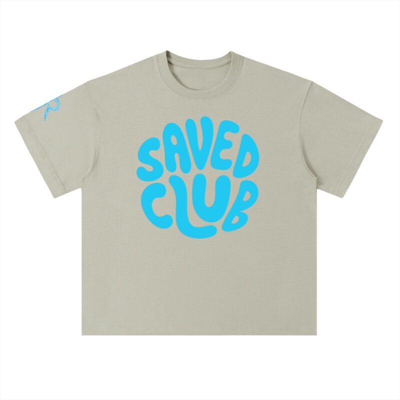 Saved Club (Blue) Heavyweight Drop Shoulder T-Shirt