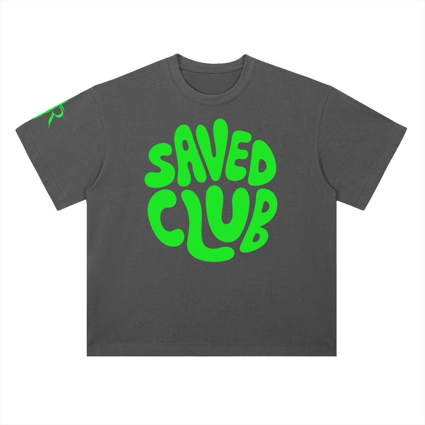 Saved Club (Green) Heavyweight Drop Shoulder T-Shirt - Image 19