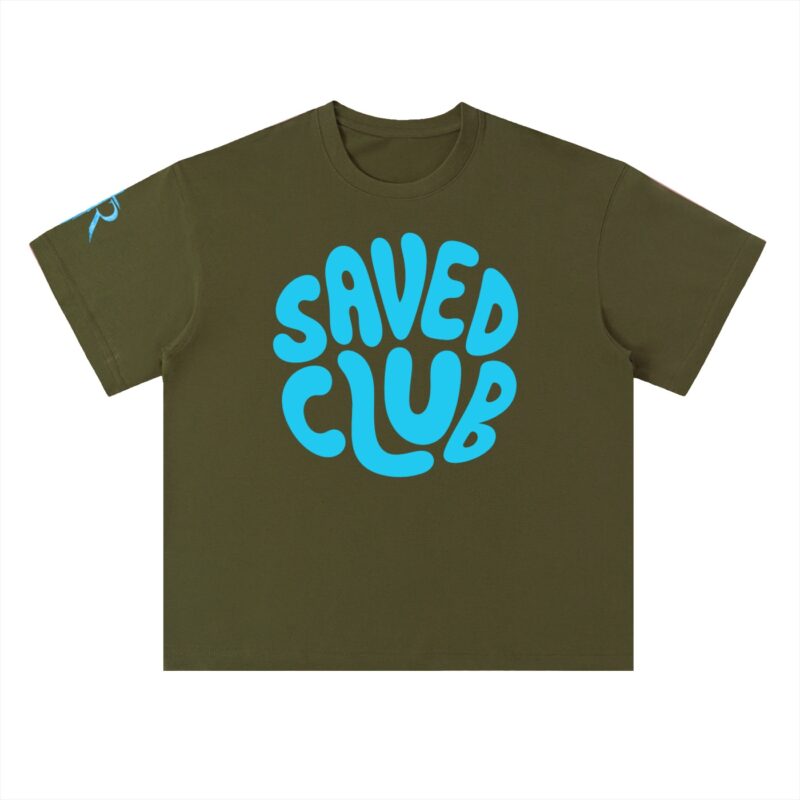 Saved Club (Blue) Heavyweight Drop Shoulder T-Shirt