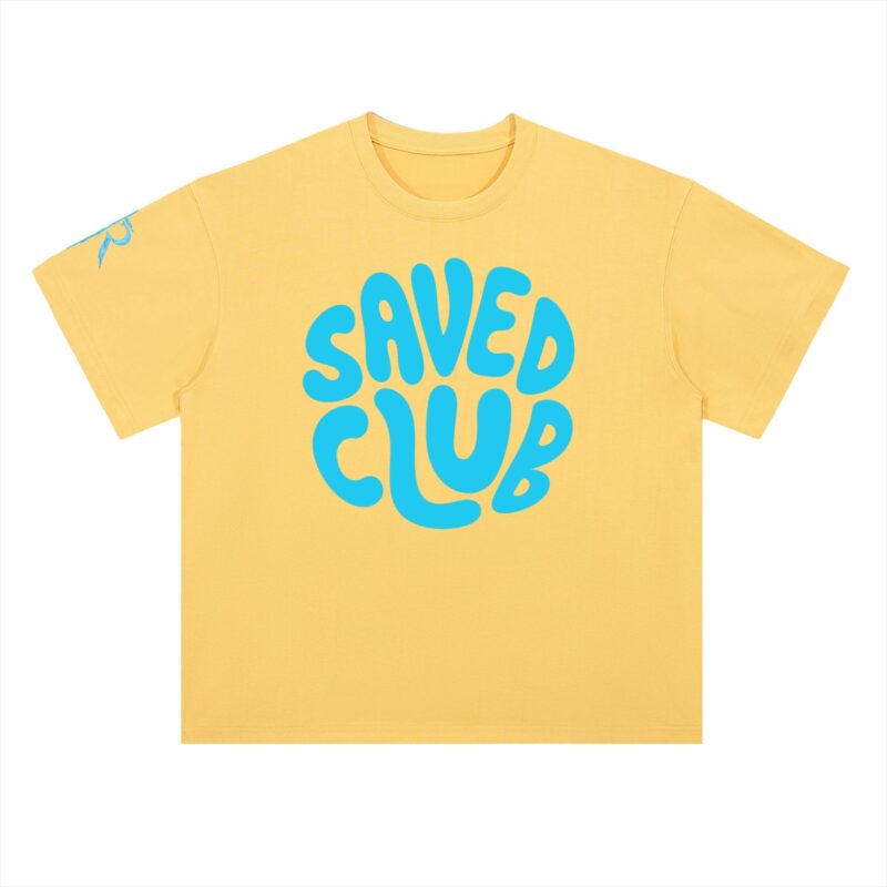 Saved Club (Blue) Heavyweight Drop Shoulder T-Shirt