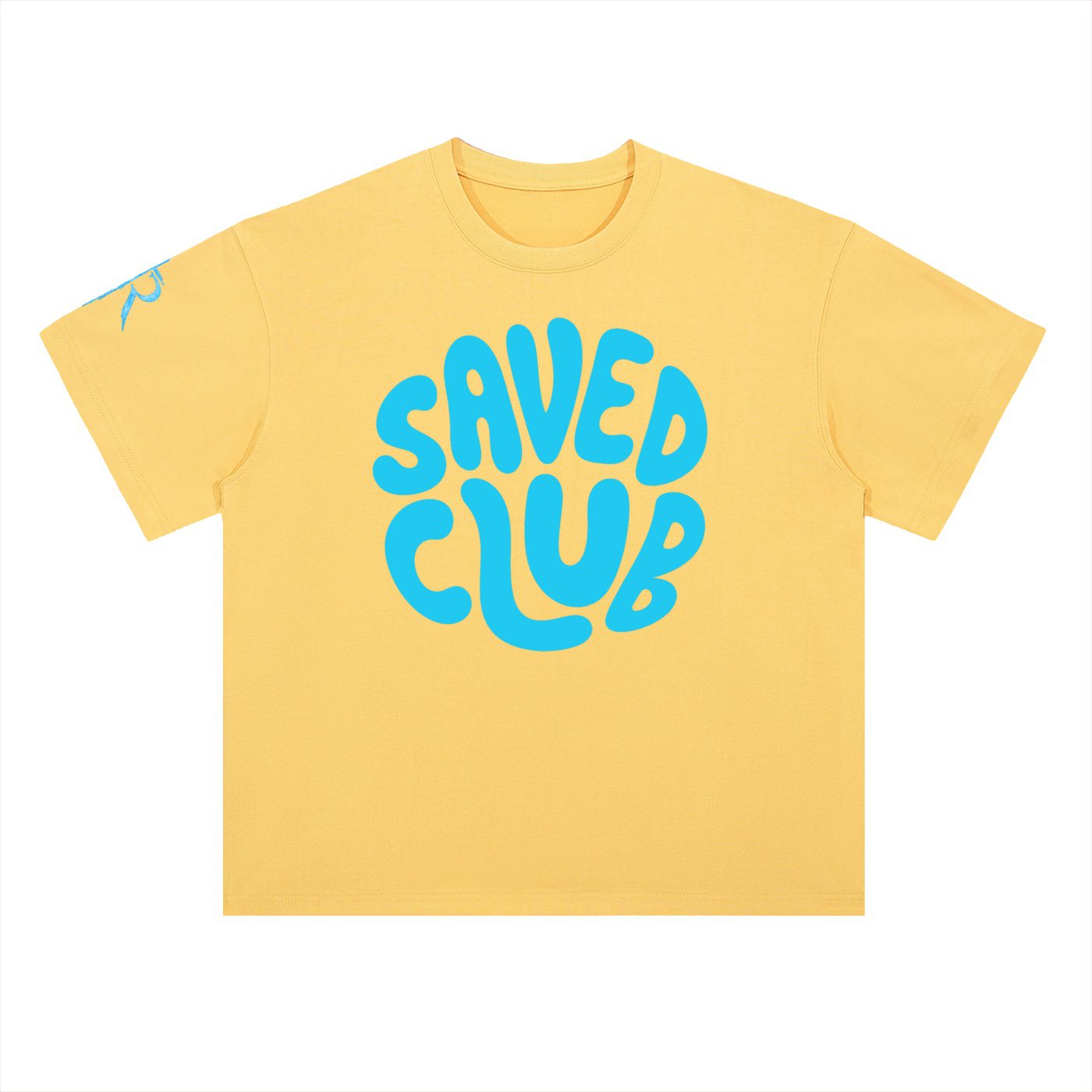 Saved Club (Blue) Heavyweight Drop Shoulder T-Shirt - Image 9