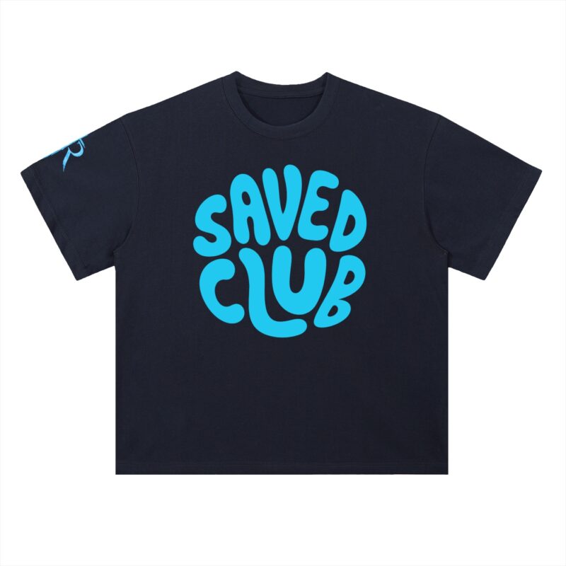 Saved Club (Blue) Heavyweight Drop Shoulder T-Shirt