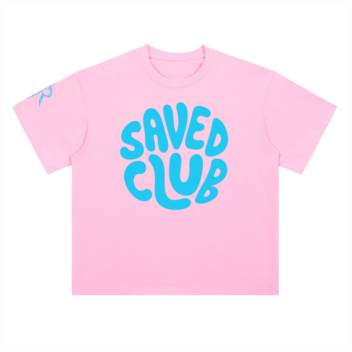 Saved Club (Blue) Heavyweight Drop Shoulder T-Shirt - Image 7
