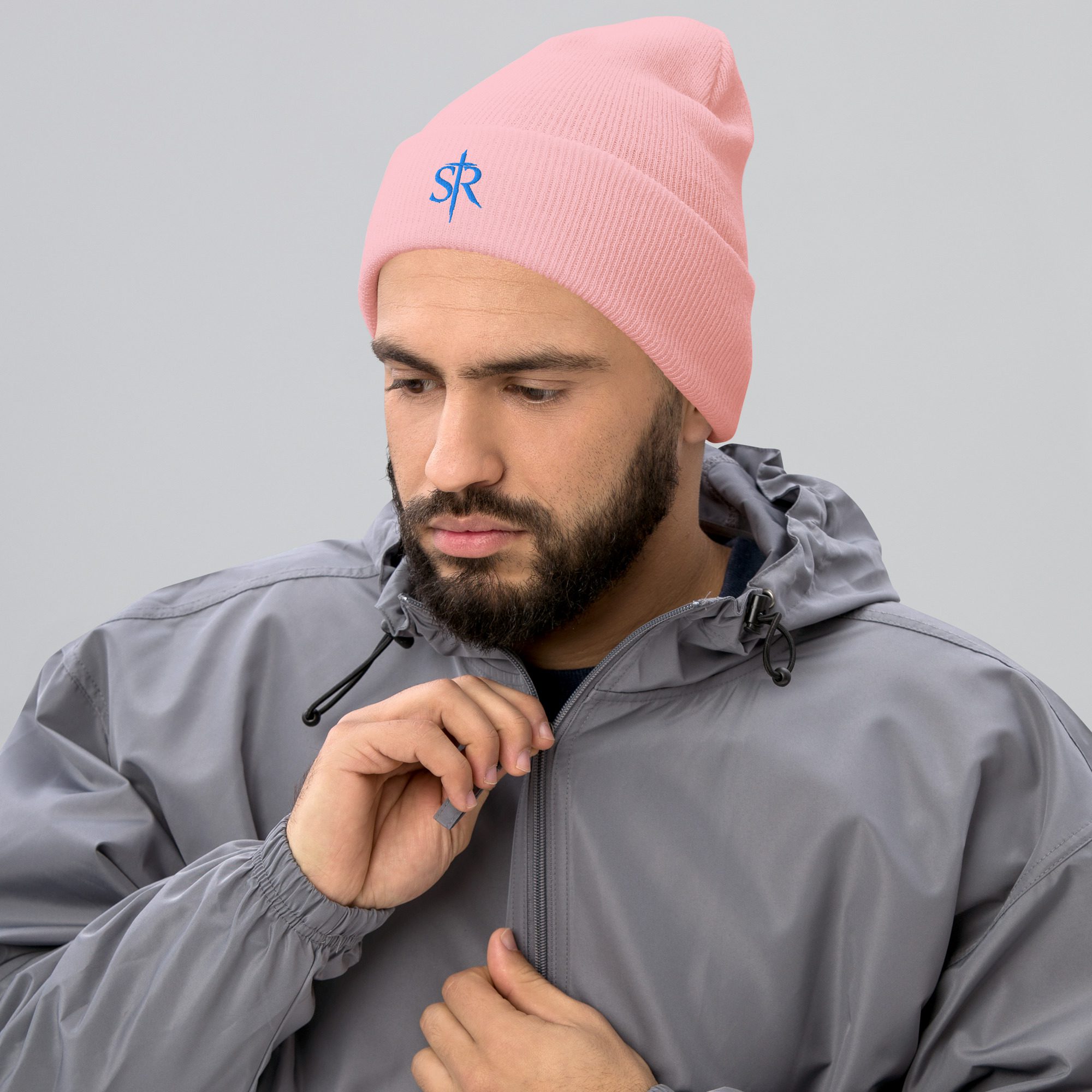 Classic SR Pink Cuffed Beanie - Image 5
