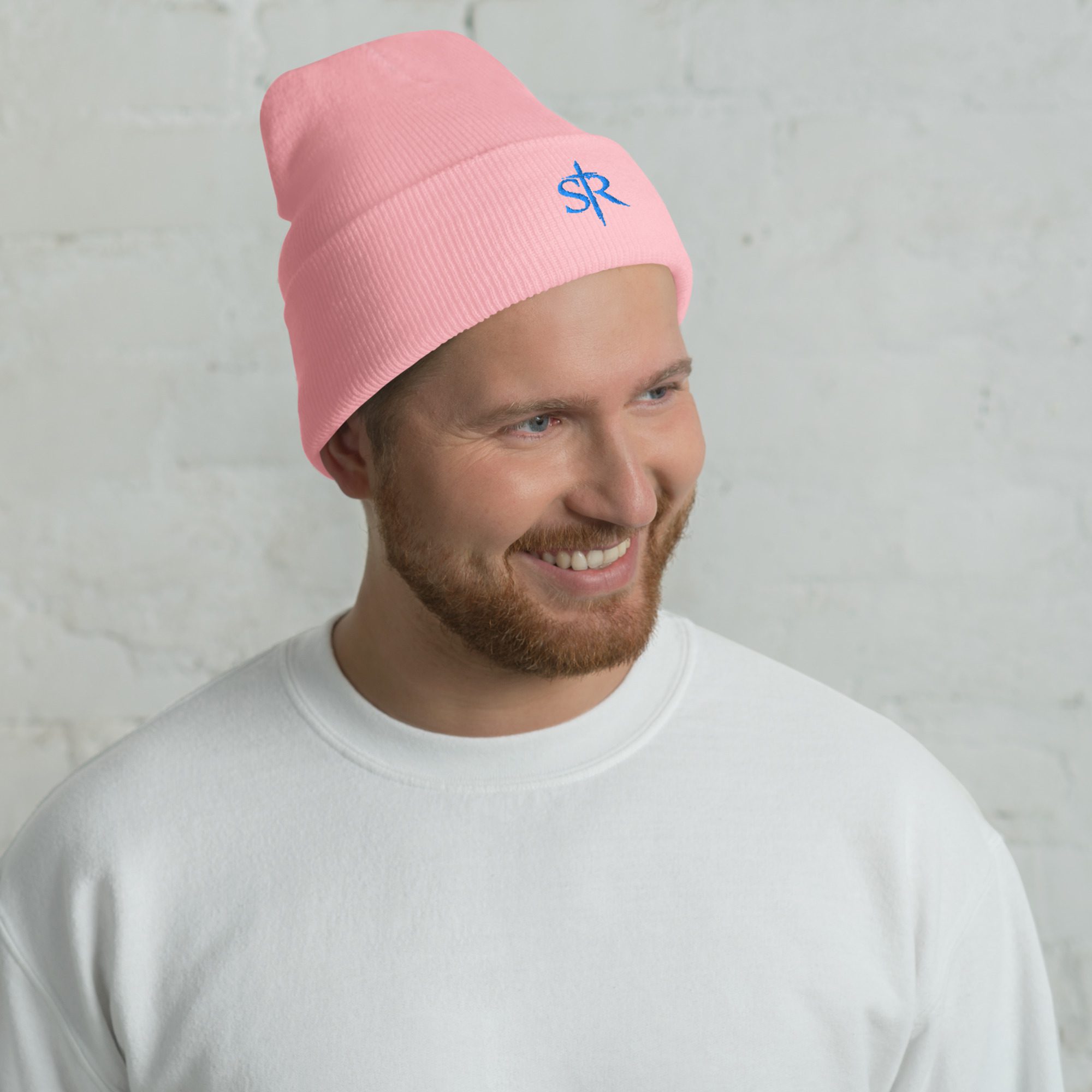 Classic SR Pink Cuffed Beanie - Image 4