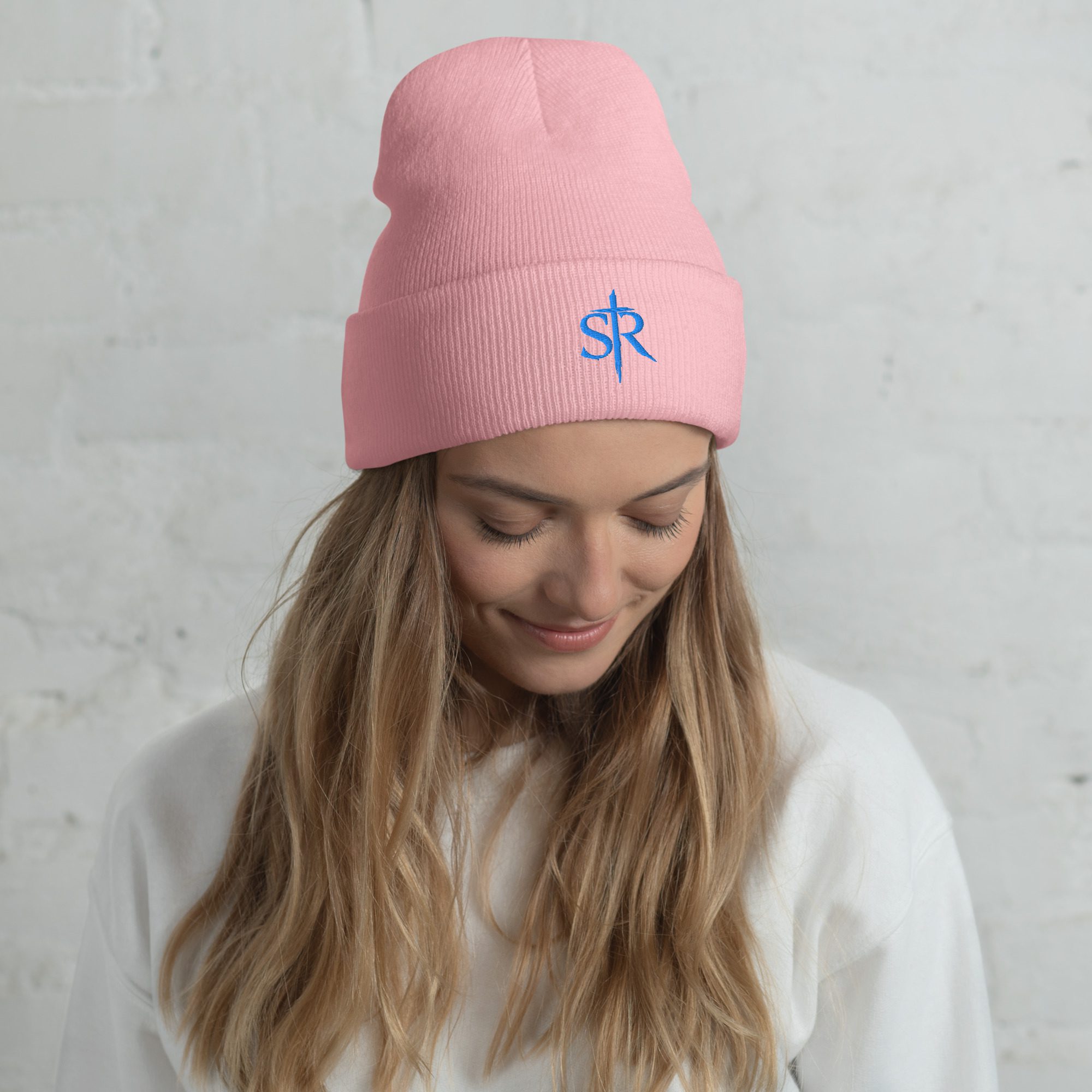 Classic SR Pink Cuffed Beanie - Image 1
