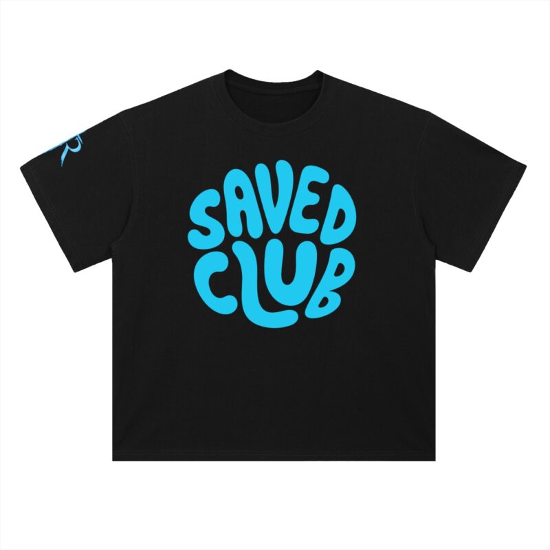 Saved Club (Blue) Heavyweight Drop Shoulder T-Shirt